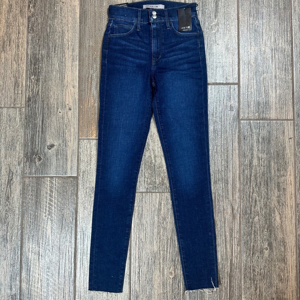 JOE'S Jeans Flawless Women's High Rise Skinny Ankle Jeans Raw Hem Size 23